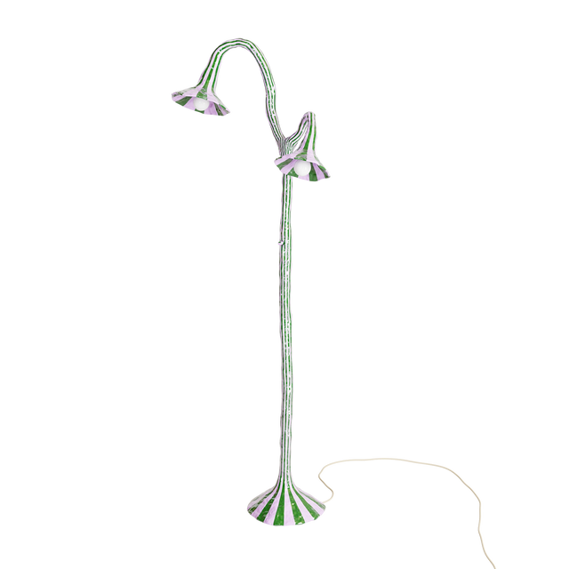 DOODLE FLOOR LAMP / OLIVE GREEN & LAVENDER