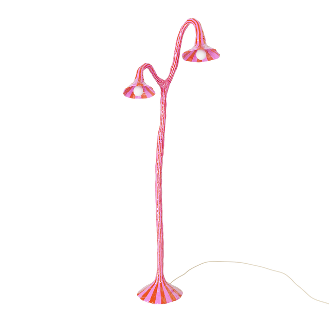 DOODLE FLOOR LAMP / ORANGE & PINK