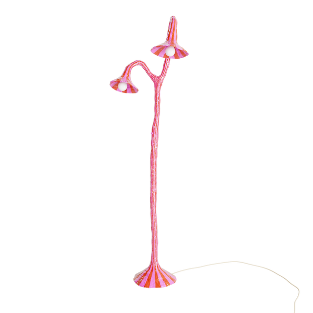 DOODLE FLOOR LAMP / ORANGE & PINK