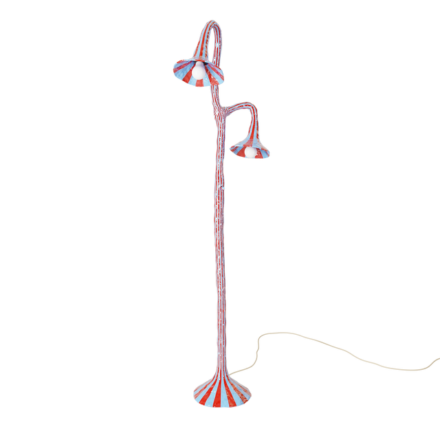 DOODLE FLOOR LAMP / ORANGE & PINK