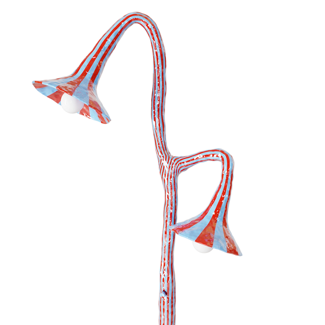 DOODLE FLOOR LAMP / ORANGE & PINK