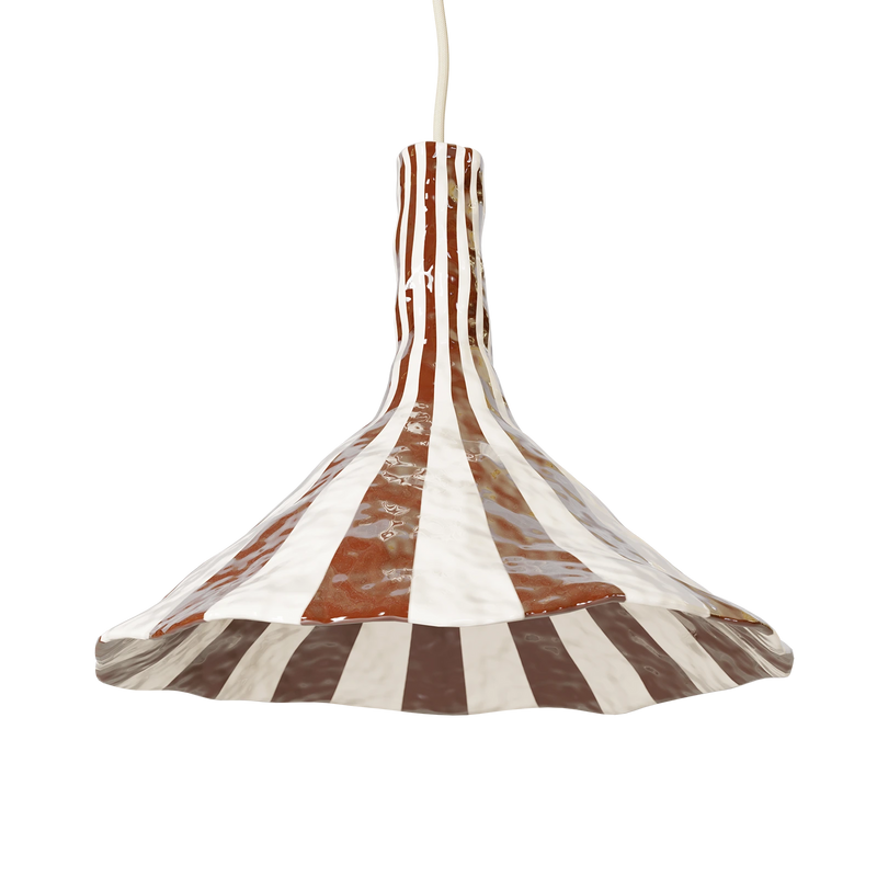 DOODLE PENDANT / LARGE / BROWN & CREAM