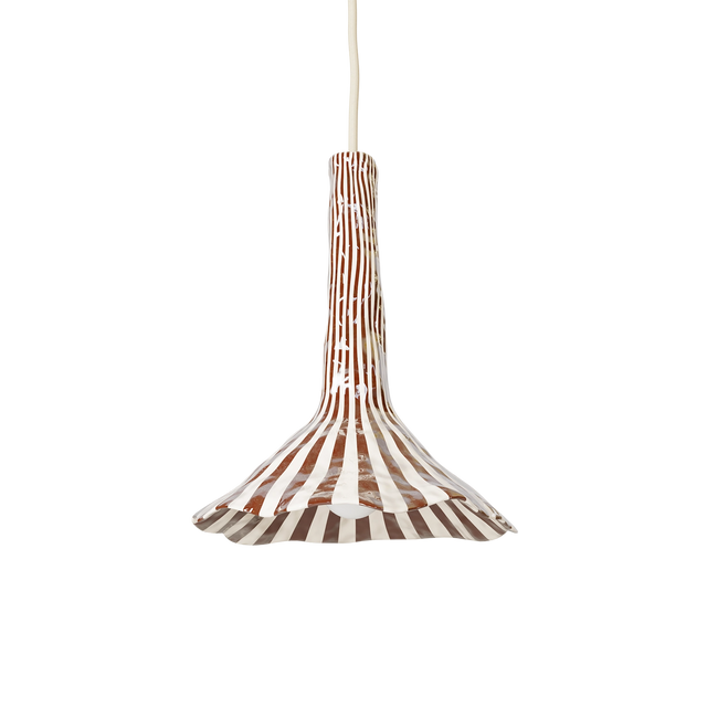 DOODLE PENDANT / SMALL / BROWN & CREAM