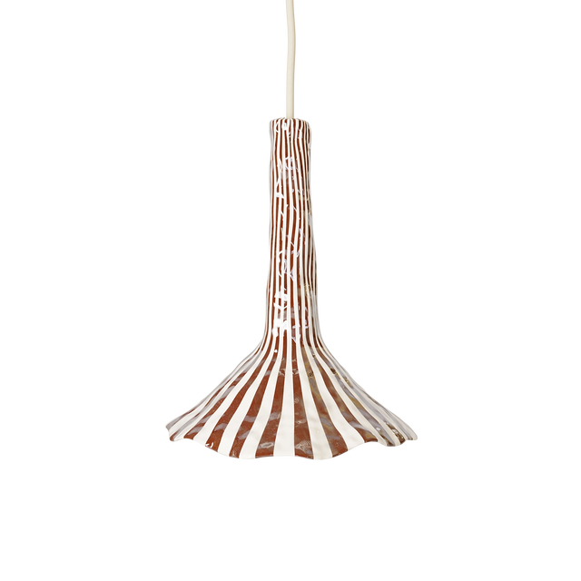 DOODLE PENDANT / SMALL / BROWN & CREAM