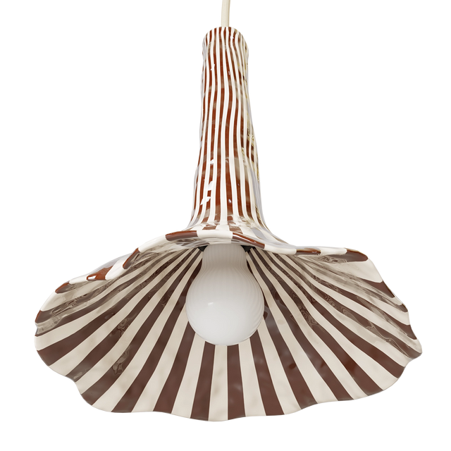 DOODLE PENDANT / SMALL / BROWN & CREAM