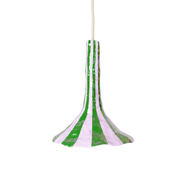 DOODLE PENDANT / SMALL / OLIVE GREEN & LAVENDER