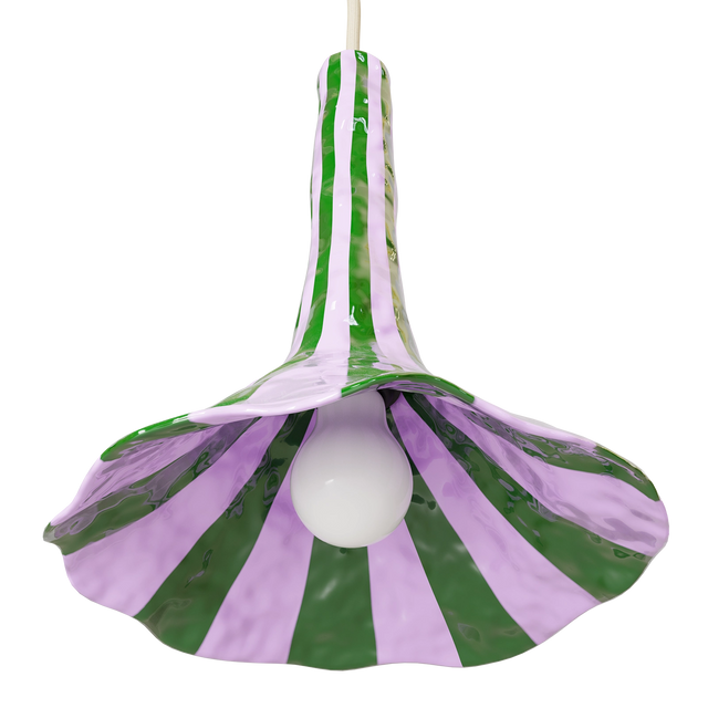 DOODLE PENDANT / SMALL / BROWN & CREAM