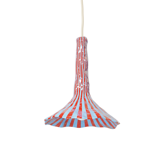 DOODLE PENDANT / SMALL / RED & LIGHT BLUE