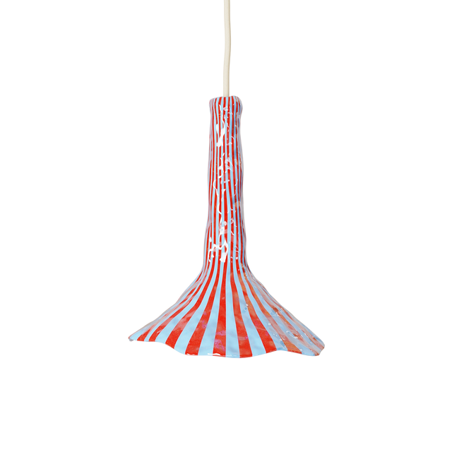 DOODLE PENDANT / SMALL / RED & LIGHT BLUE