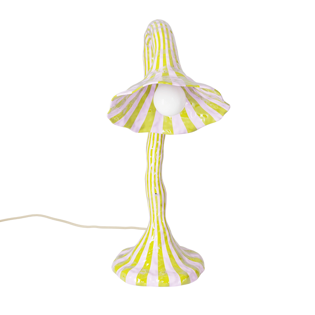 DOODLE TABLE LAMP / OLIVE OIL & LIGHT LAVENDER