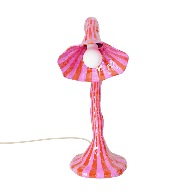 DOODLE TABLE LAMP / ORANGE & PINK