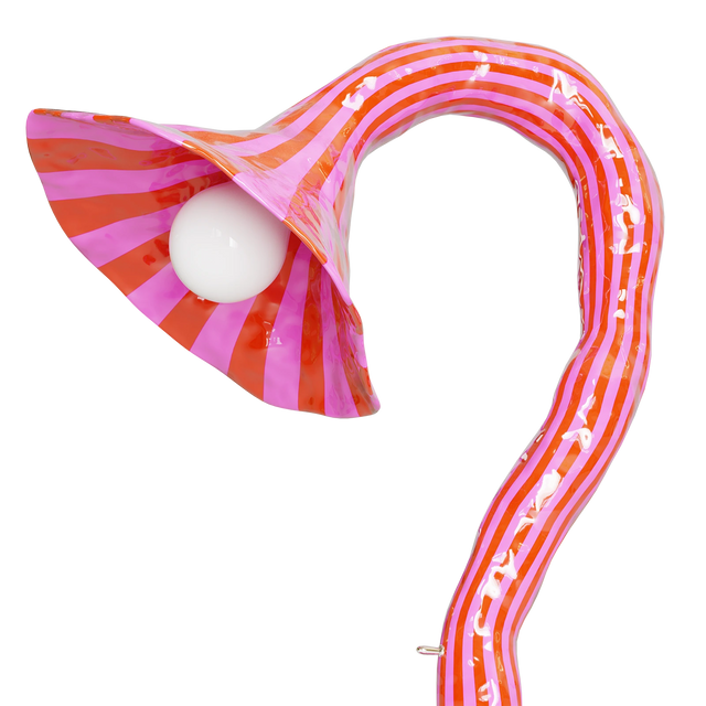 DOODLE TABLE LAMP / OLIVE GREEN & LAVENDER