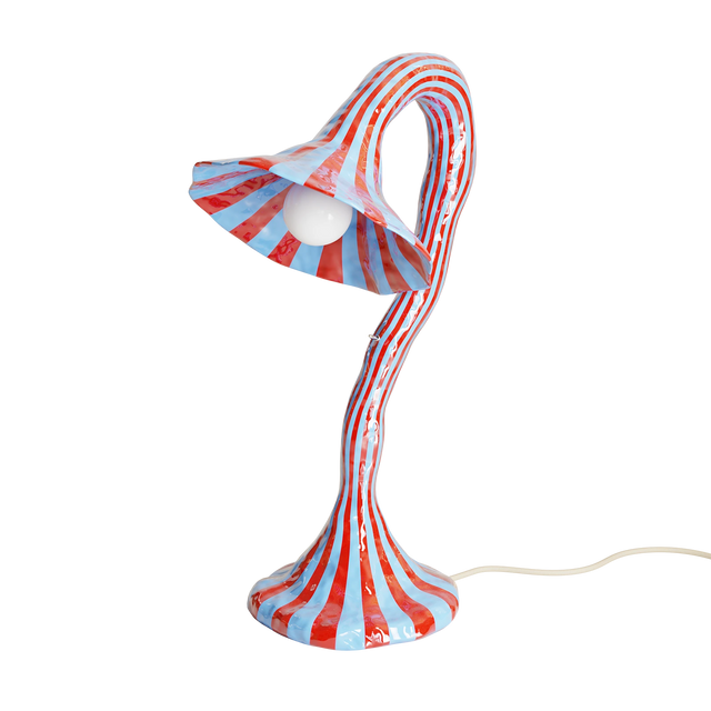 DOODLE TABLE LAMP / OLIVE GREEN & LAVENDER