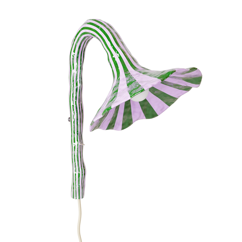 DOODLE WALL LAMP / OLIVE GREEN & LAVENDER