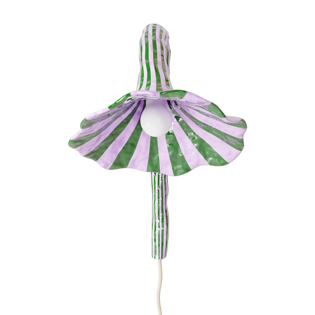 DOODLE WALL LAMP / OLIVE GREEN & LAVENDER