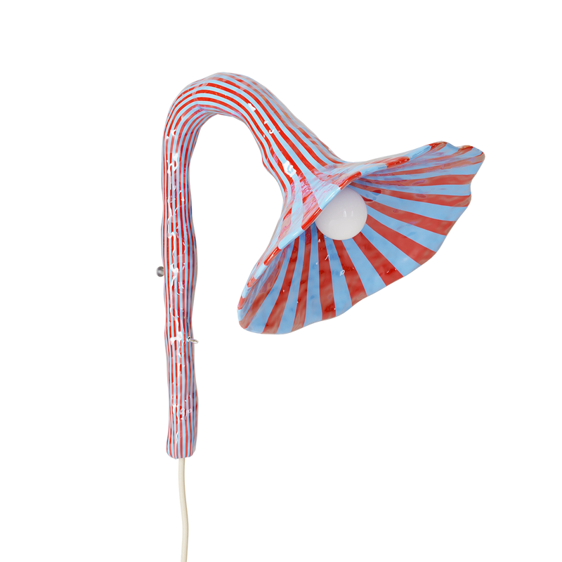 DOODLE WALL LAMP / RED & LIGHT BLUE