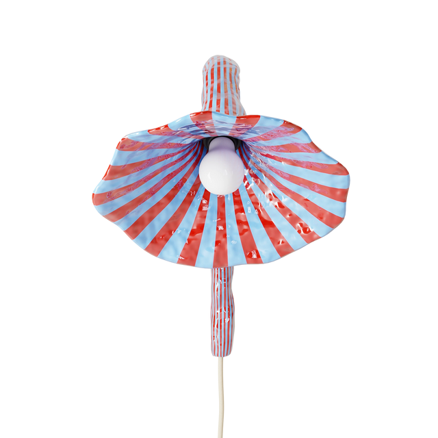 DOODLE WALL LAMP / RED & LIGHT BLUE