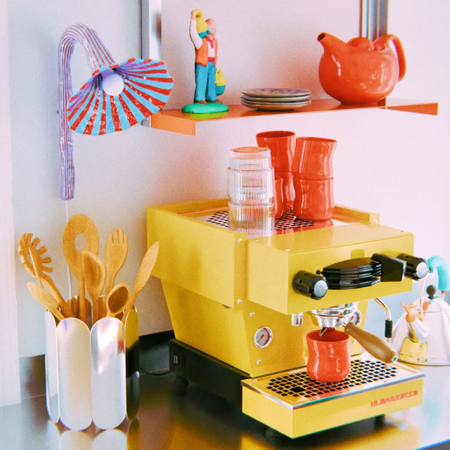 DOODLE WALL LAMP / RED & LIGHT BLUE