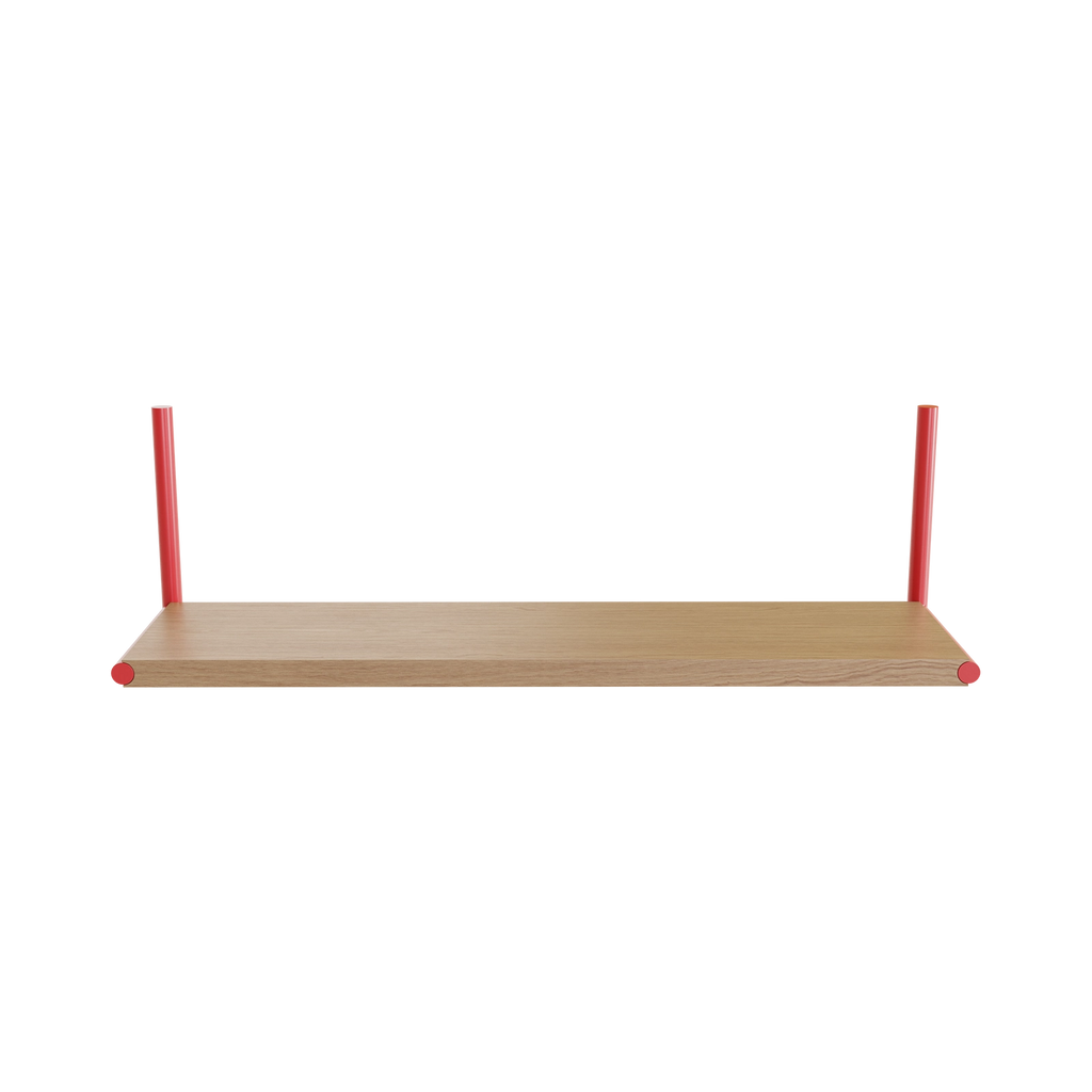 ELLE SHELF / RED & OAK – MAK MISHO