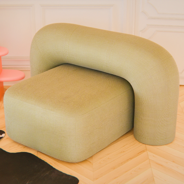 MOSS LOUNGE STOL / LYS GRØN