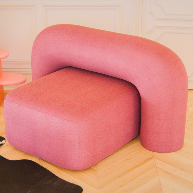 MOSS LOUNGE STOL / ROSA