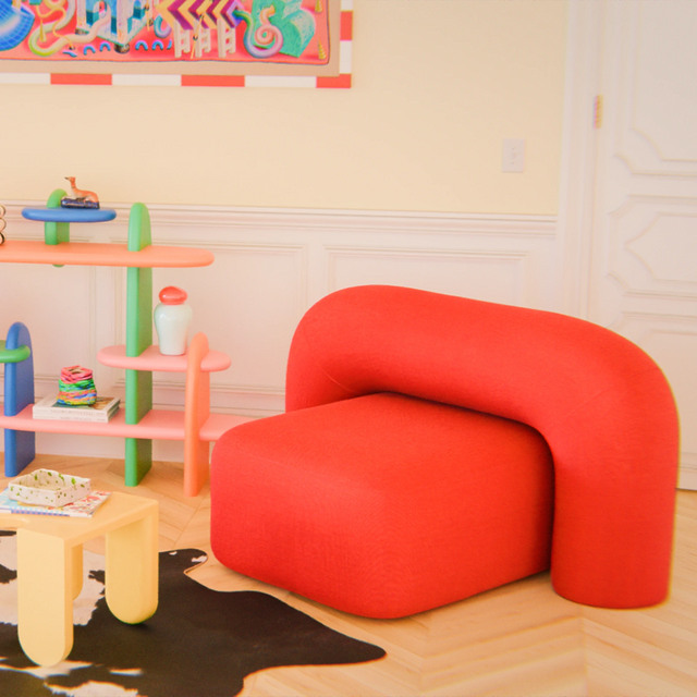 MOSS LOUNGE STOL / RØD