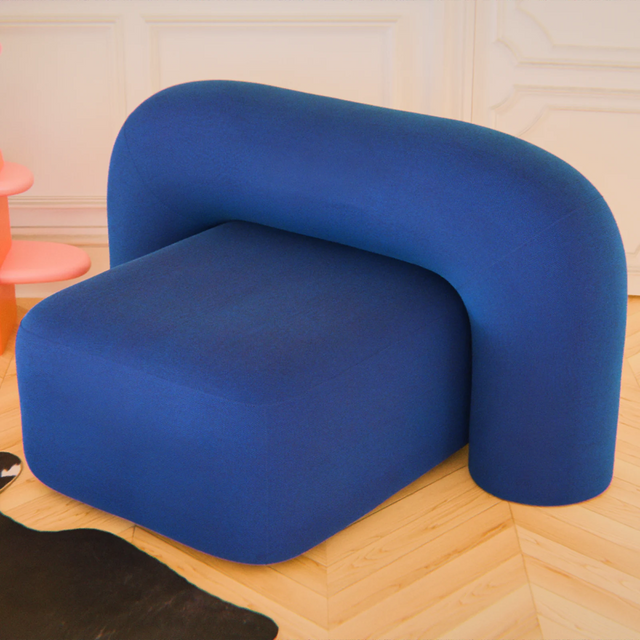 MOSS LOUNGE STOL / BLÅ