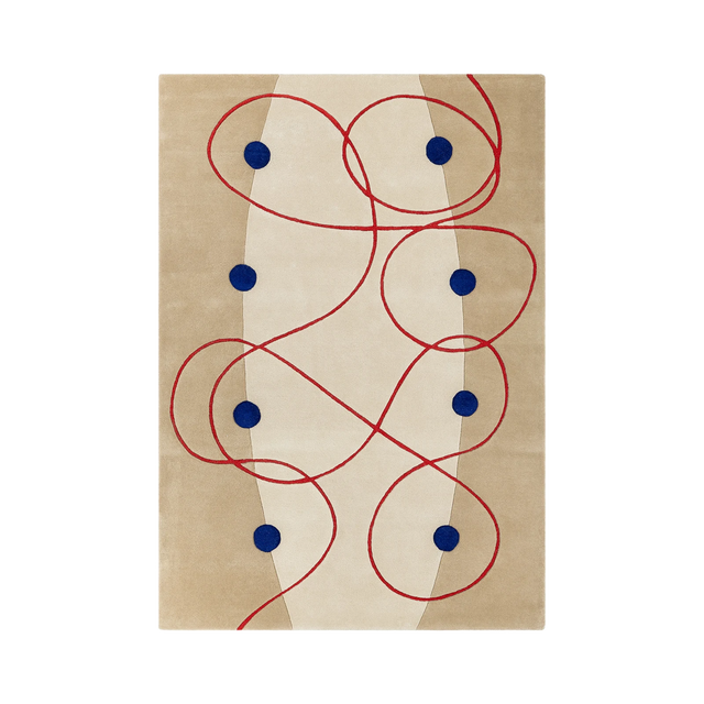 MARSEILLE / RĘCZNIE TKANY / WEŁNA / CZERWONY