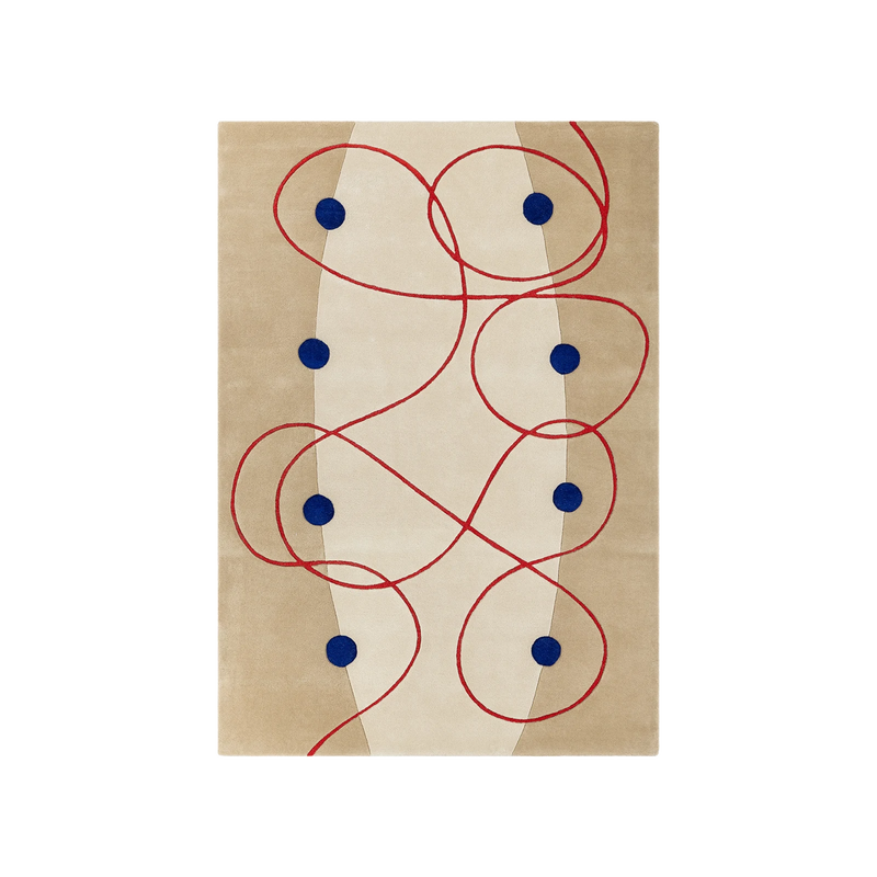 MARSEILLE / RĘCZNIE TKANY / WEŁNA / CZERWONY