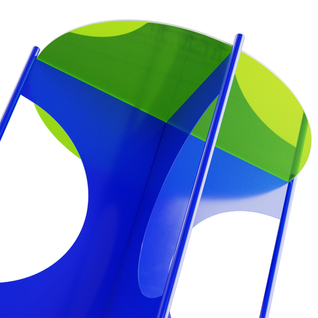 O+ TABLE / BLUE & YELLOW