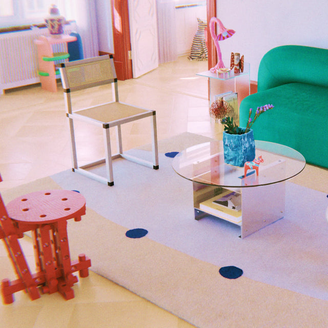 ROMA / FATTO A MANO / LANA / BLU