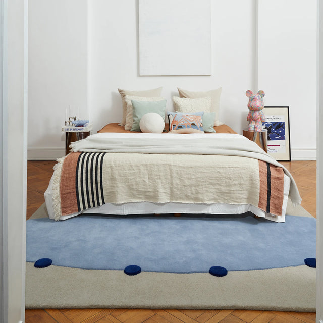 ROMA / FATTO A MANO / LANA / BLU