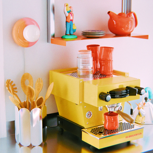 WANDLEUCHTE / ORANGE & PINK