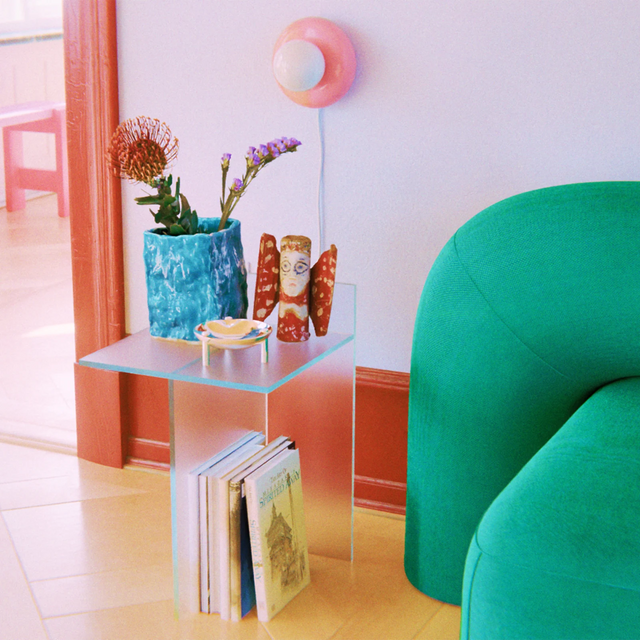 WANDLEUCHTE / ORANGE & PINK