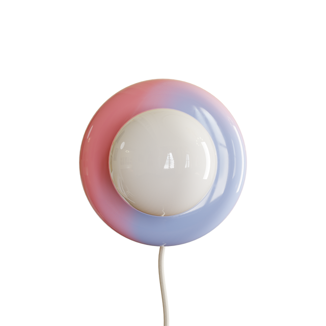 WANDLEUCHTE / HELLBLAU & PINK
