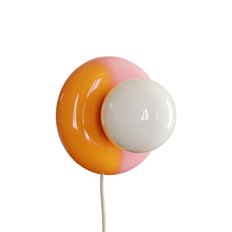 WANDLEUCHTE / ORANGE & PINK