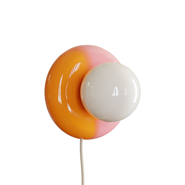 WANDLEUCHTE / ORANGE & PINK