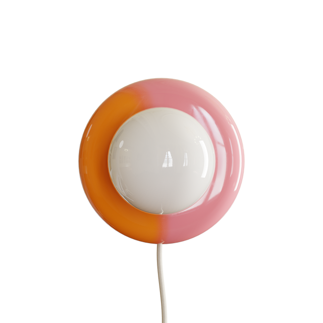 WANDLEUCHTE / ORANGE & PINK